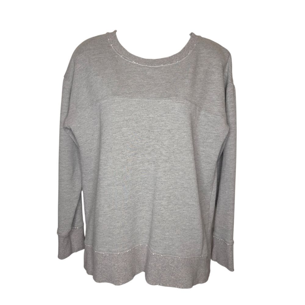 Joe's Jeans NWOT Gray Distressed Zipper Back Sweatshirt, Size Small